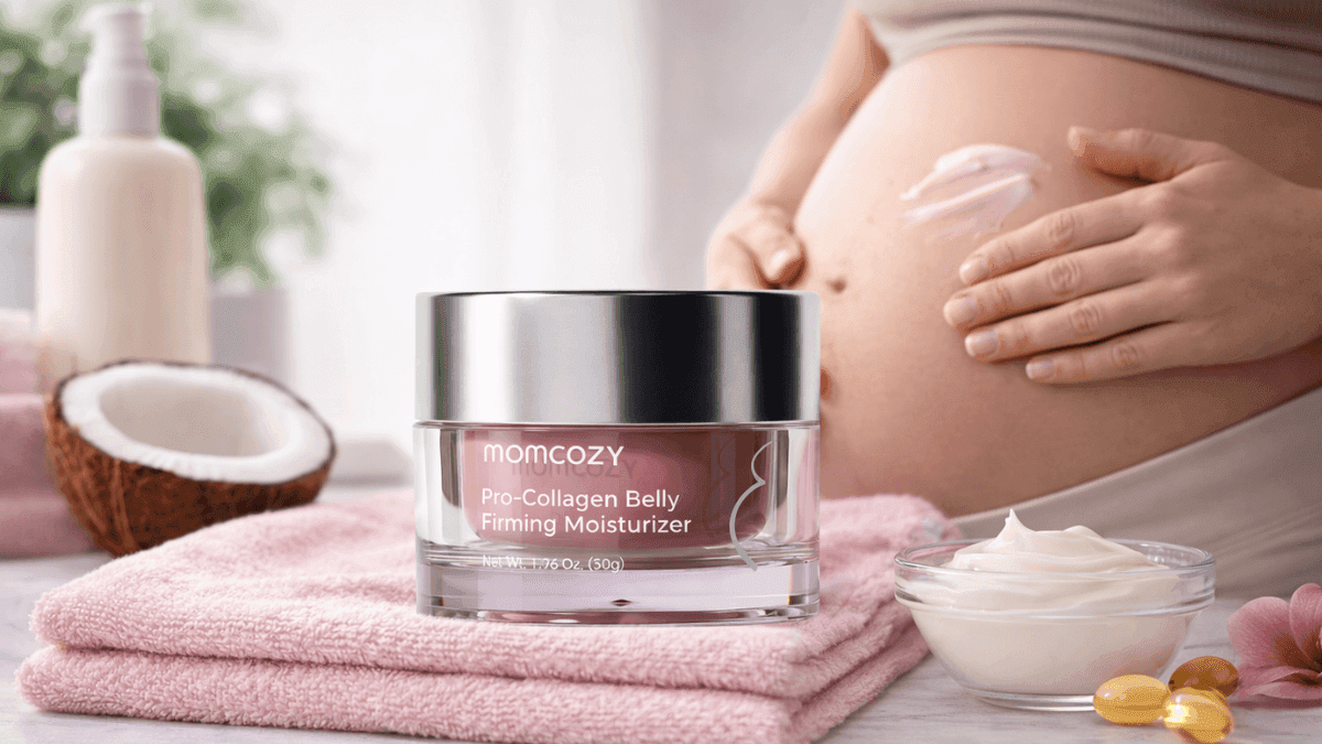 Momcozy Stretch Mark Prevention Cream hydrating maternity skincare product for stretch mark prevention