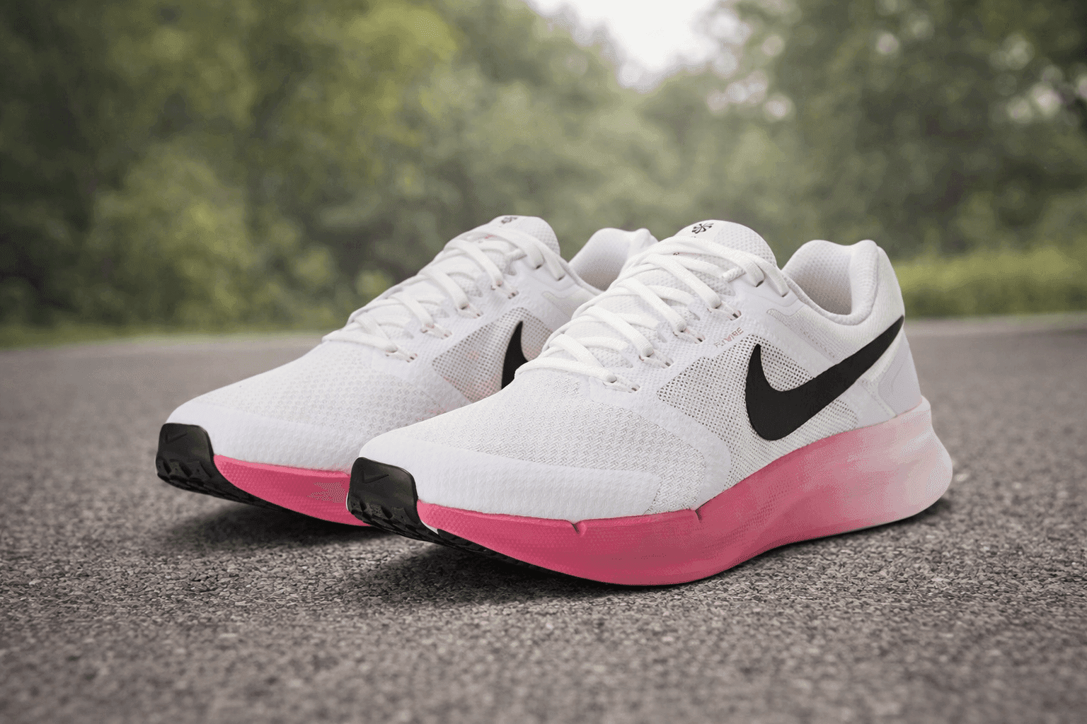 Nike Run Swift 3 women's road running shoes worn outdoors on sidewalk