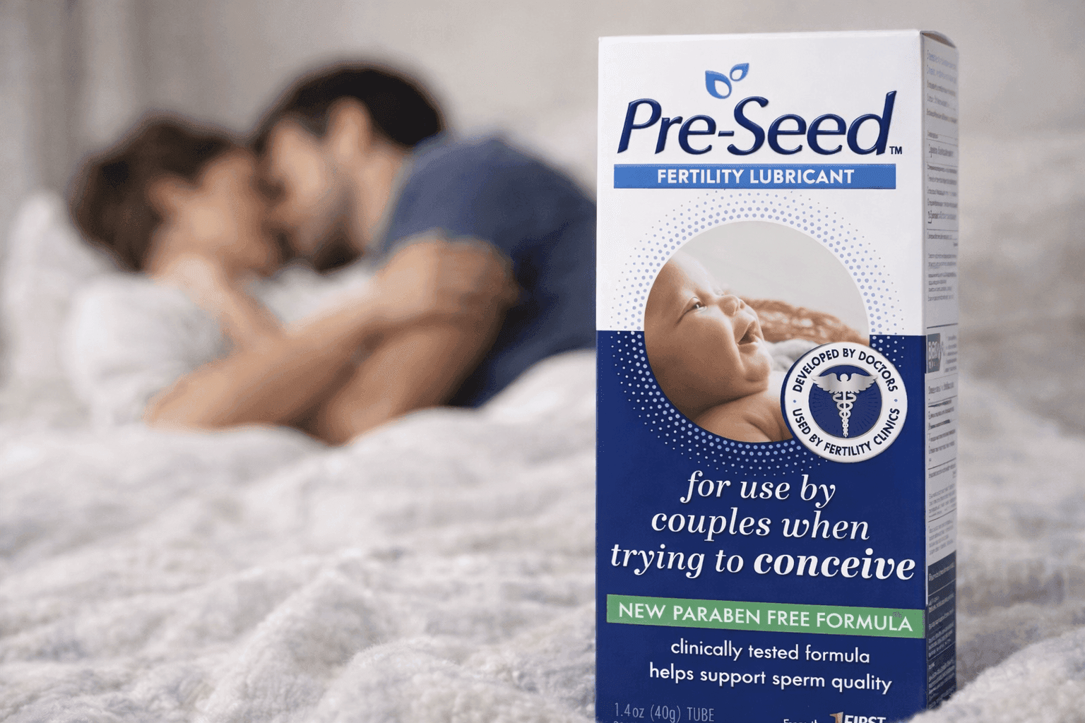Pre-Seed Fertility Lubricant applicator and tube designed for sperm-friendly conception support