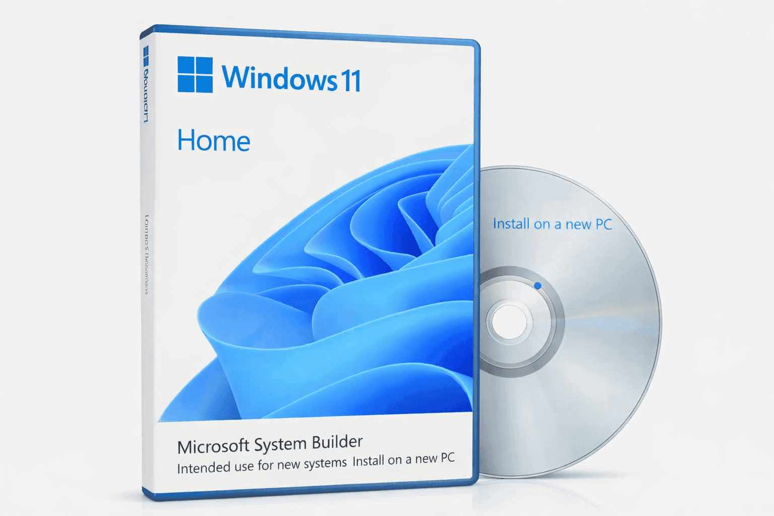 Custom PC build with Microsoft System Builder Windows 11 installation on desktop setup