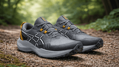 ASICS Men's Gel-Venture 11 Trail Running Shoes on rocky dirt trail outdoors