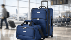 Amazon Basics Softside Luggage Set with spinner wheels and expandable suitcases for travel