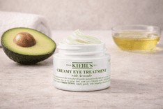 Kiehl's creamy eye treatment with avocado open jar product shot