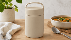 Amazon Basics Thermos stainless steel insulated water bottle for gym, travel, and daily hydration use.